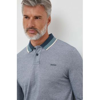 Boss Orange longsleeve din bumbac BOSS ORANGE culoarea verde, modelator