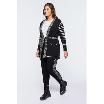 Cardigan cu cordon in talie