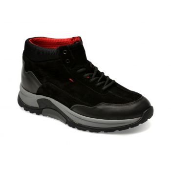 Ghete GRYXX negre, MB8045, din piele intoarsa