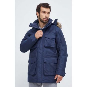 Jack Wolfskin geaca de puf barbati, culoarea albastru marin, de iarna de firma originala