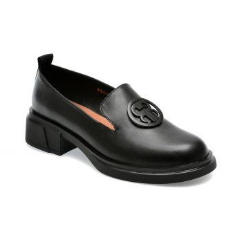 Pantofi GRYXX negri, L159, din piele naturala ieftina