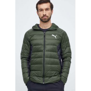 Puma geaca de puf barbati, culoarea verde ieftina