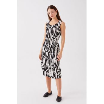 Rochie midi cu imprimeu grafic