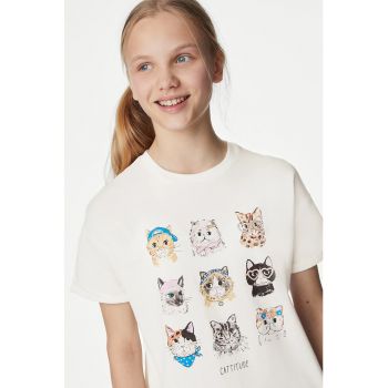 Tricou de bumbac cu imprimeu