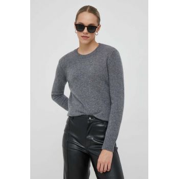 United Colors of Benetton pulover de lana femei, culoarea gri, light