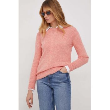United Colors of Benetton pulover de lana femei, culoarea roz