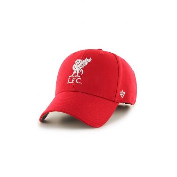 47brand șapcă Liverpool FC culoarea roșu, cu imprimeu EPL-MVP04WBV-RDB ieftina