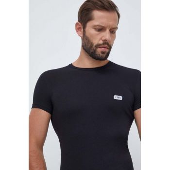 Emporio Armani Underwear tricou lounge culoarea negru, neted de firma original