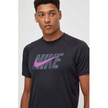 Nike tricou de antrenament culoarea negru, cu imprimeu