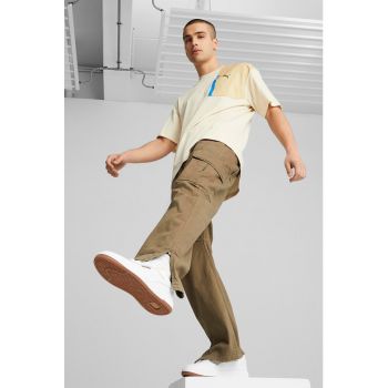 Pantofi sport de piele si piele ecologica cu logo Court Ultra
