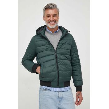 Pepe Jeans geaca barbati, culoarea verde, de tranzitie