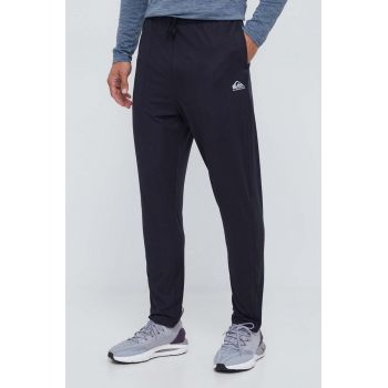 Quiksilver pantaloni de antrenament culoarea negru, neted ieftini