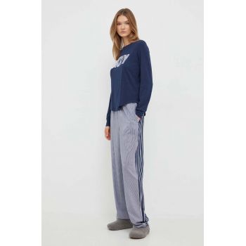 Dkny pijama femei, culoarea albastru marin