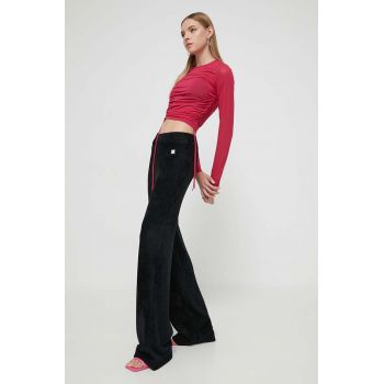 HUGO pantaloni de trening culoarea negru, neted