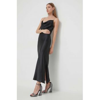 HUGO rochie culoarea negru, maxi, mulata