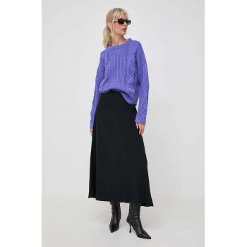 Liviana Conti pulover de lana femei, culoarea violet, călduros