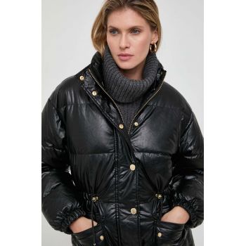 MICHAEL Michael Kors geaca de puf femei, culoarea negru, de tranzitie