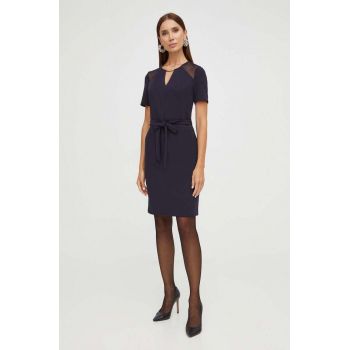 Morgan rochie culoarea albastru marin, mini, evazati