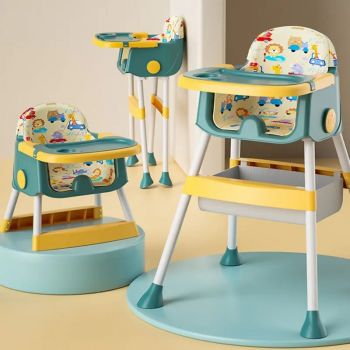 Scaun de masa transformabil 2in1 Little Mom Jungle Green la reducere