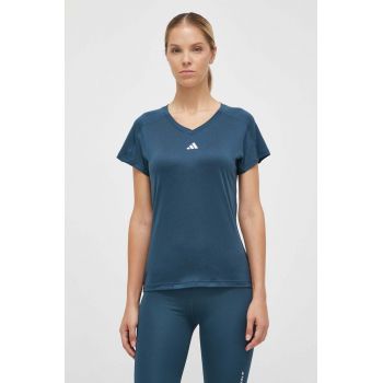adidas Performance tricou de antrenament Train Essentials Minimal Branding culoarea verde