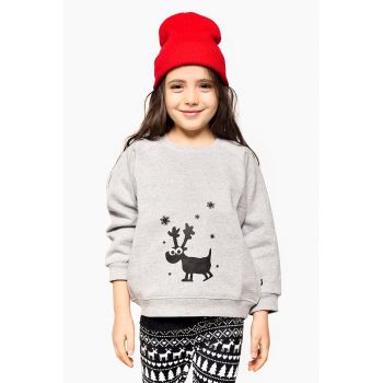 Bluza de trening din bumbac cu imprimeu cu Rudolf