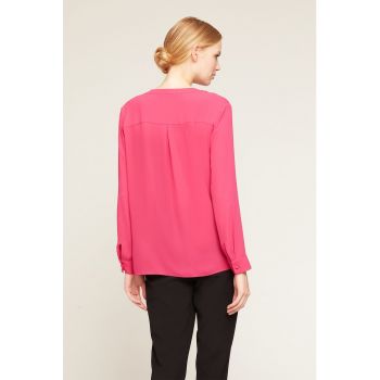 Bluza vaporoasa cu decolteu in V