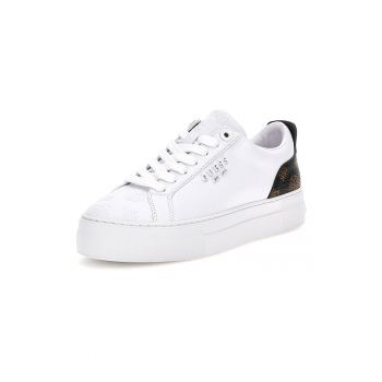 Pantofi sport flatform de piele ecologica cu logo