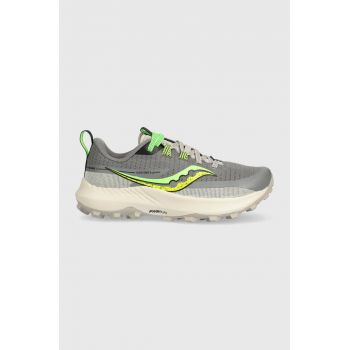 Saucony pantofi Peregrine 13 femei, culoarea gri