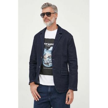 Sisley jacheta denim culoarea albastru marin ieftin Sisley jacheta denim culoarea albastru marin ieftin
