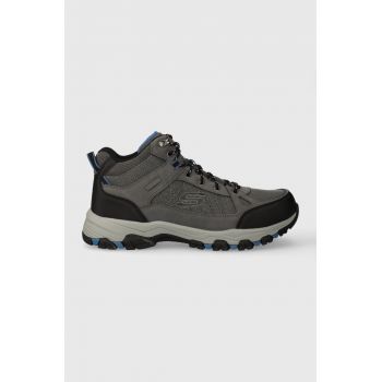 Skechers pantofi Selmen Melano barbati, culoarea gri