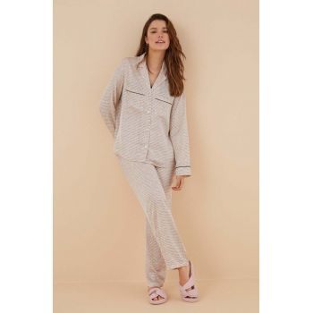 women'secret pijama TRENDY femei, culoarea alb, 2546934 ieftine