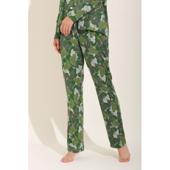 Pijama din amestec de bambus cu model floral Marion ieftine