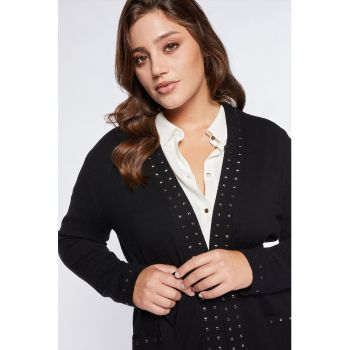 Cardigan lung cu tinte