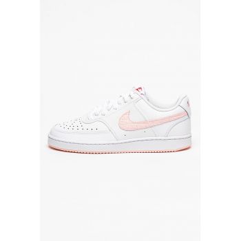 Pantofi sport low-top de piele ecologica si piele Court Vision