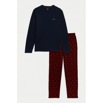Pijama lunga din bumbac