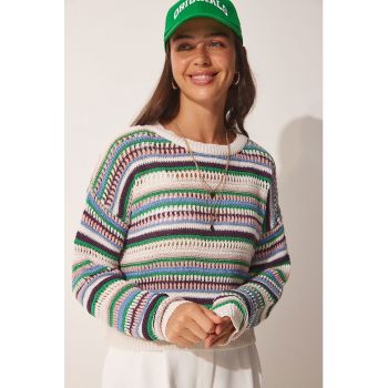 Pulover crop crosetat