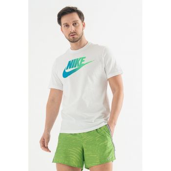 Tricou cu decolteu la baza gatului si imprimeu logo Brandmark