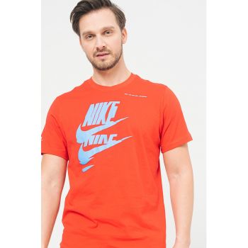 Tricou de bumbac cu imprimeu logo Essentials+