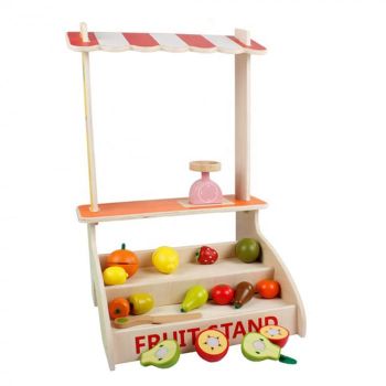 Magazin din Lemn Colorat cu Accesorii - Stand pentru Fructe