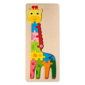 Puzzle 3D din Lemn - Girafa - Nurio