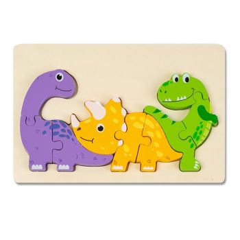 Puzzle 3D Familia de Dinozauri Montessori la reducere