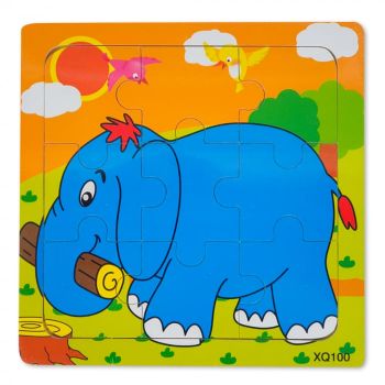 Puzzle din Lemn Elefant Montessori