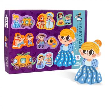 Puzzle din Lemn in Cutie - Personaje Povesti - Nurio la reducere