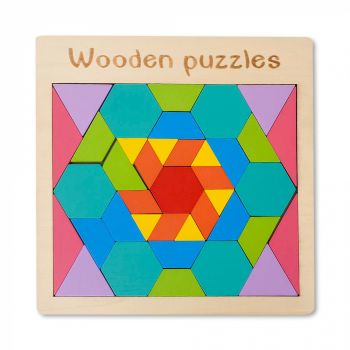 Puzzle din Lemn - Joc de Logica si Imaginatie Montessori - Nurio ieftina