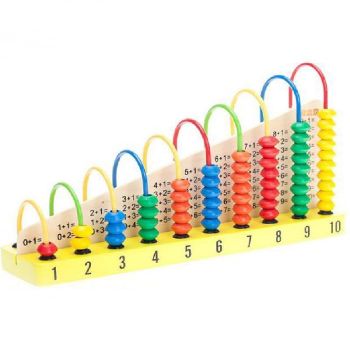 Abac Colorat din Lemn Montessori - Multicolor - Nurio la reducere