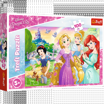Puzzle carton 100 piese Disney Printese,+5 ani