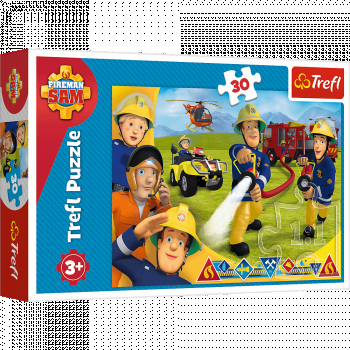 Puzzle carton 30 piese Pompierul Sam,+3 ani