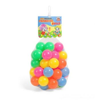 Set 50 mingi pentru piscina sau spatiu joaca, Plastic, Multicolor de firma original