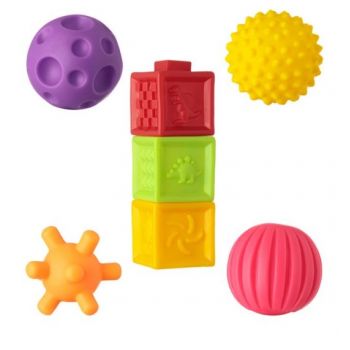 Set de joaca pentru baie Cuburi si mingiute -7 piese