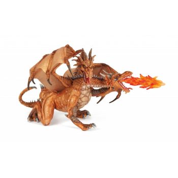 PAPO - Figurina Dragon cu Doua Capete Auriu ieftin